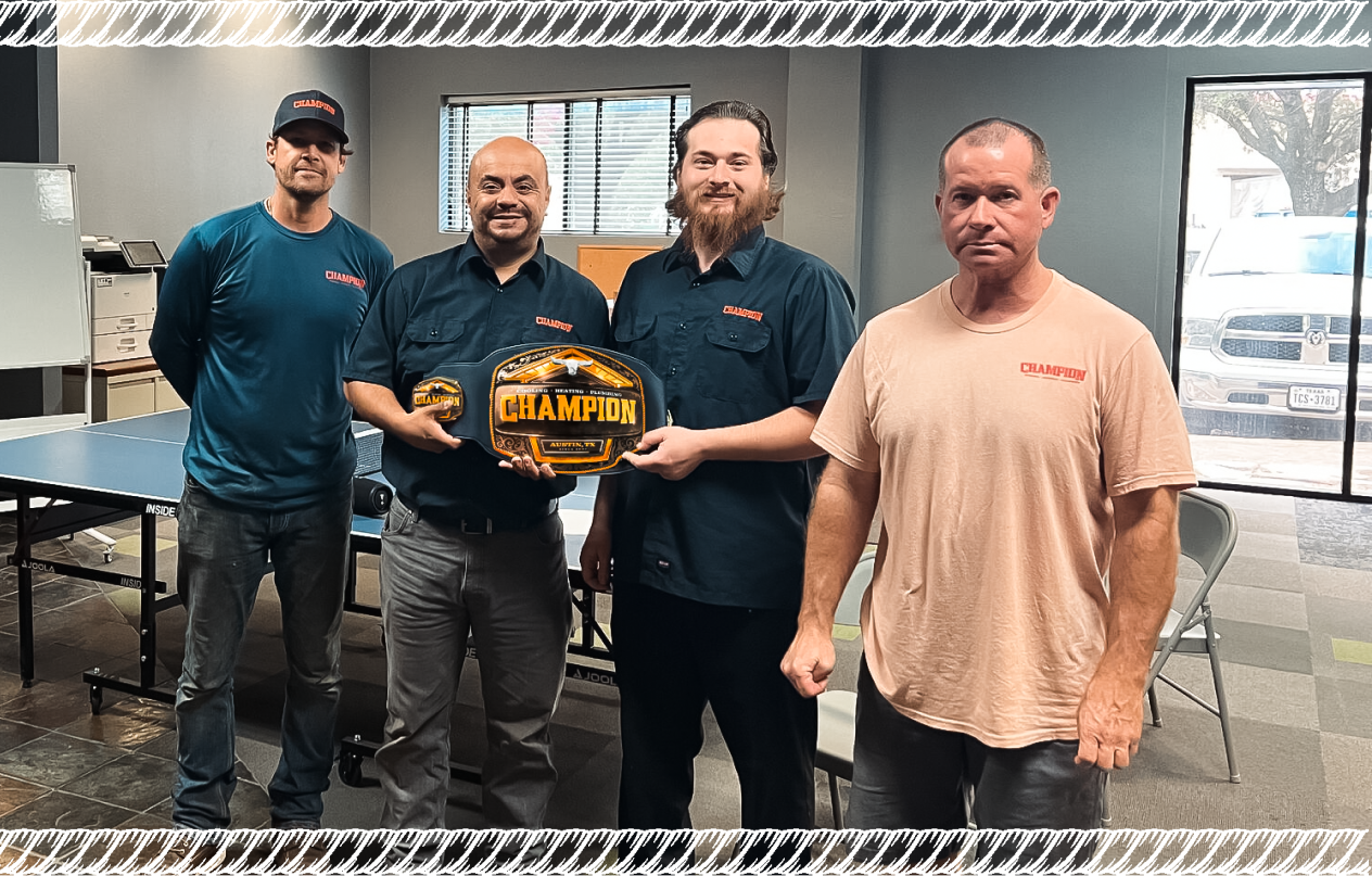 Team Photo with Champion Austin Belt
